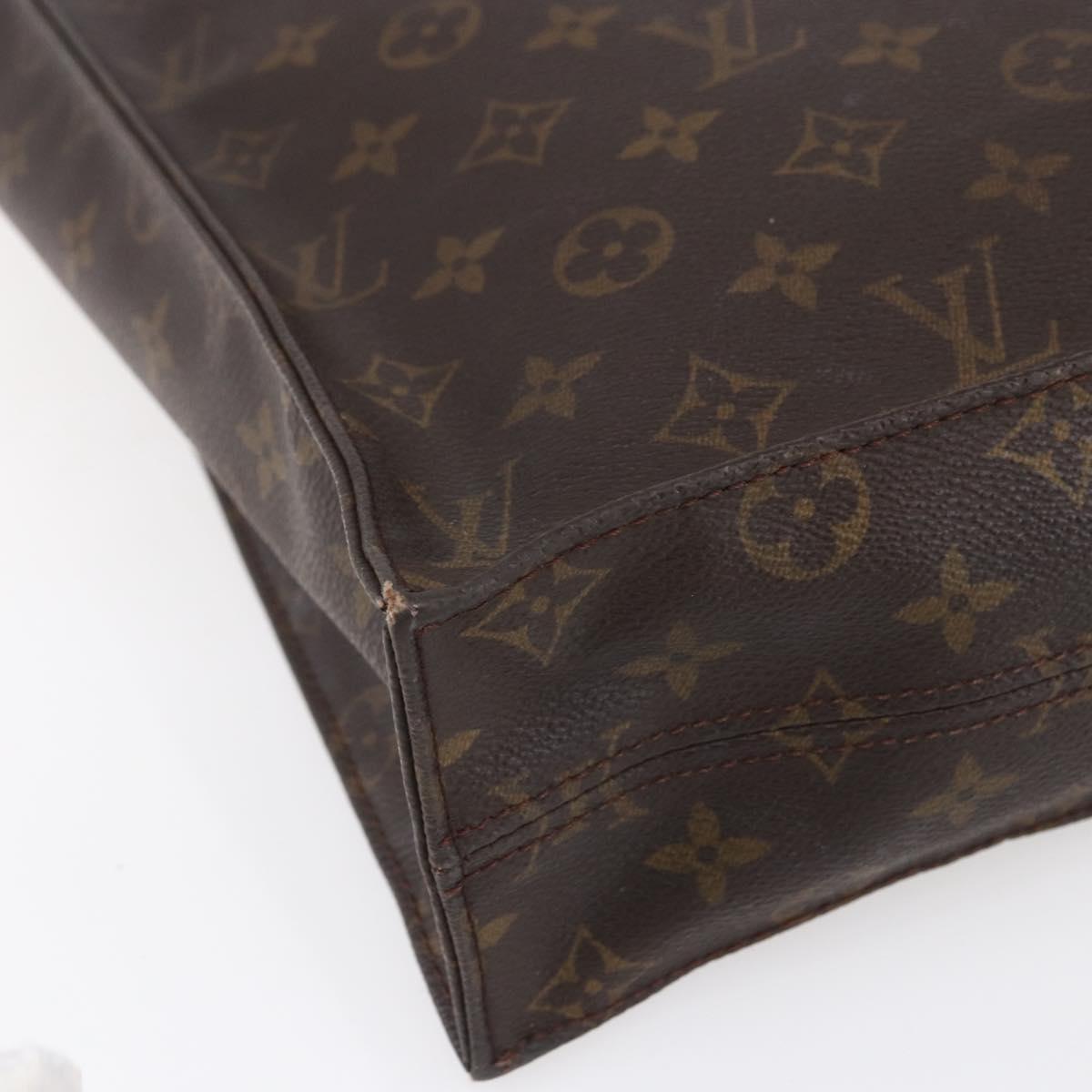LOUIS VUITTON Monogram Sac Plat Hand Bag M51140 LV Auth bs30682