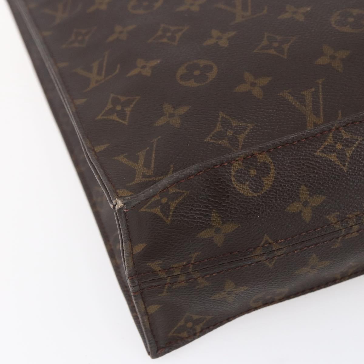 LOUIS VUITTON Monogram Sac Plat Hand Bag M51140 LV Auth bs30682