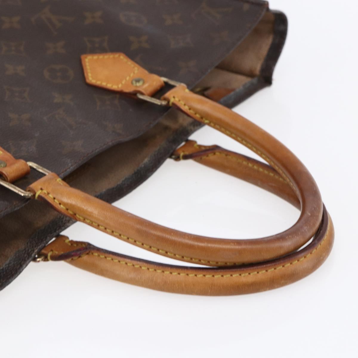 LOUIS VUITTON Monogram Sac Plat Hand Bag M51140 LV Auth bs30682