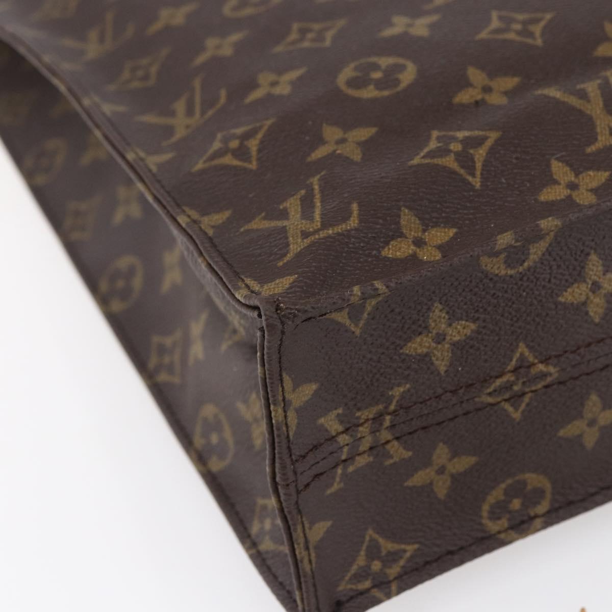 LOUIS VUITTON Monogram Sac Plat Hand Bag M51140 LV Auth bs30684