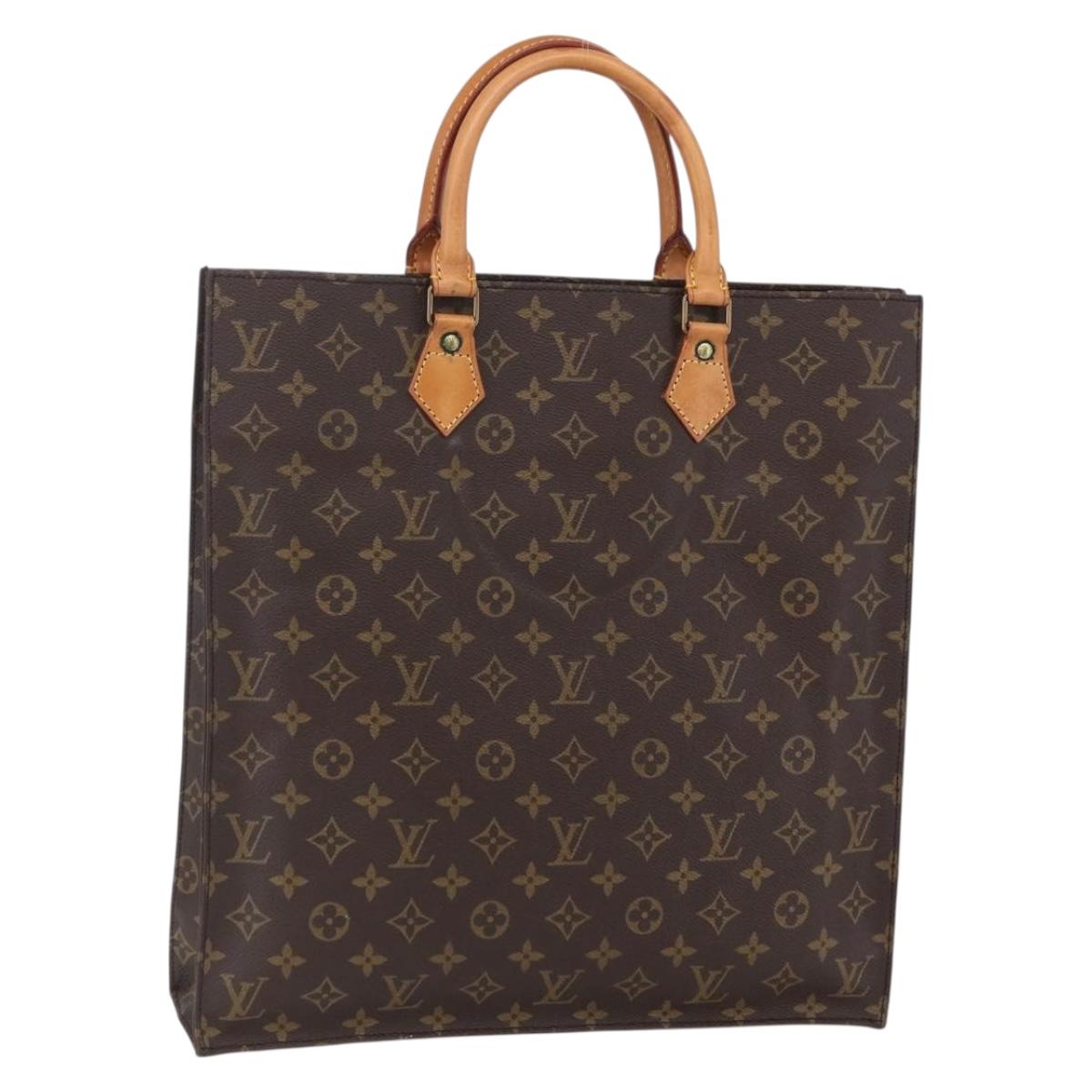 LOUIS VUITTON Monogram Sac Plat Hand Bag M51140 LV Auth bs30684