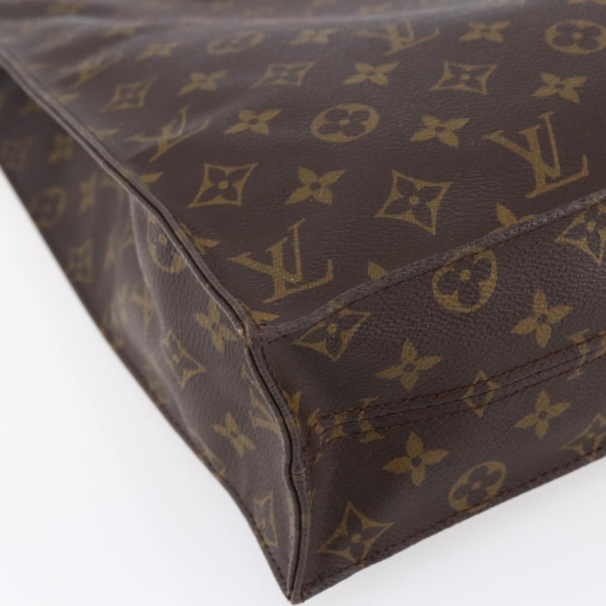 LOUIS VUITTON Monogram Sac Plat Hand Bag M51140 LV Auth bs30686