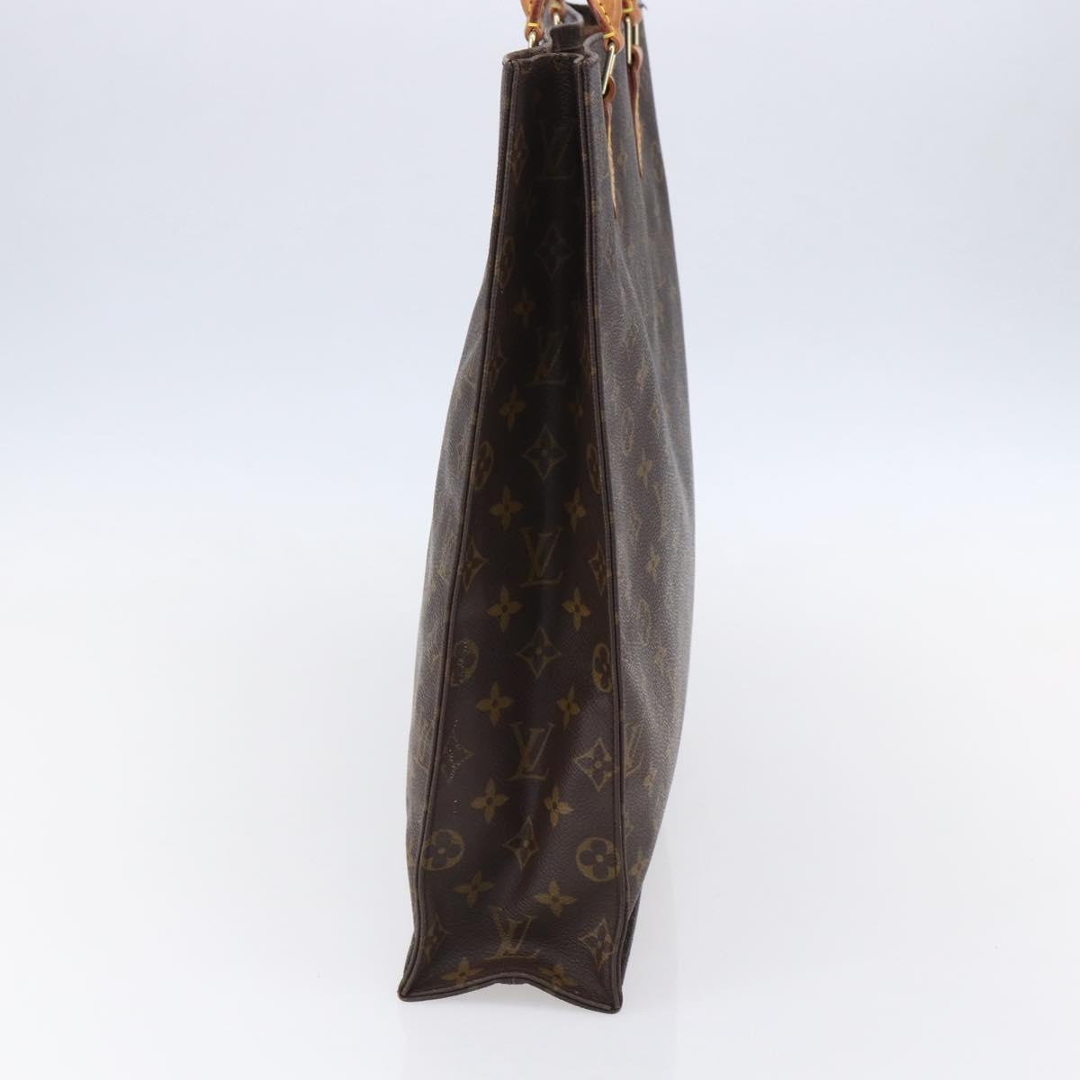 LOUIS VUITTON Monogram Sac Plat Hand Bag M51140 LV Auth bs30686