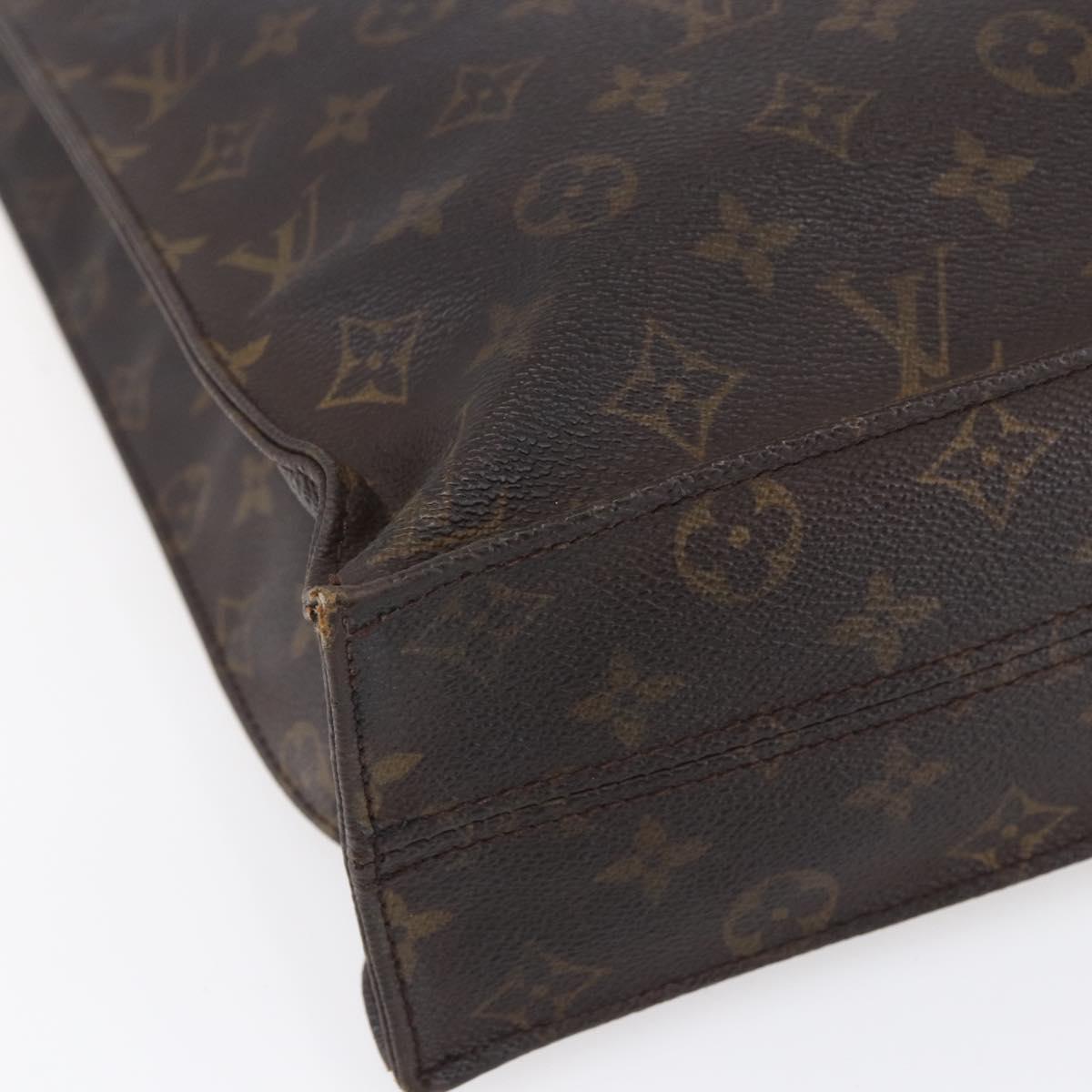 LOUIS VUITTON Monogram Sac Plat Hand Bag M51140 LV Auth bs30690