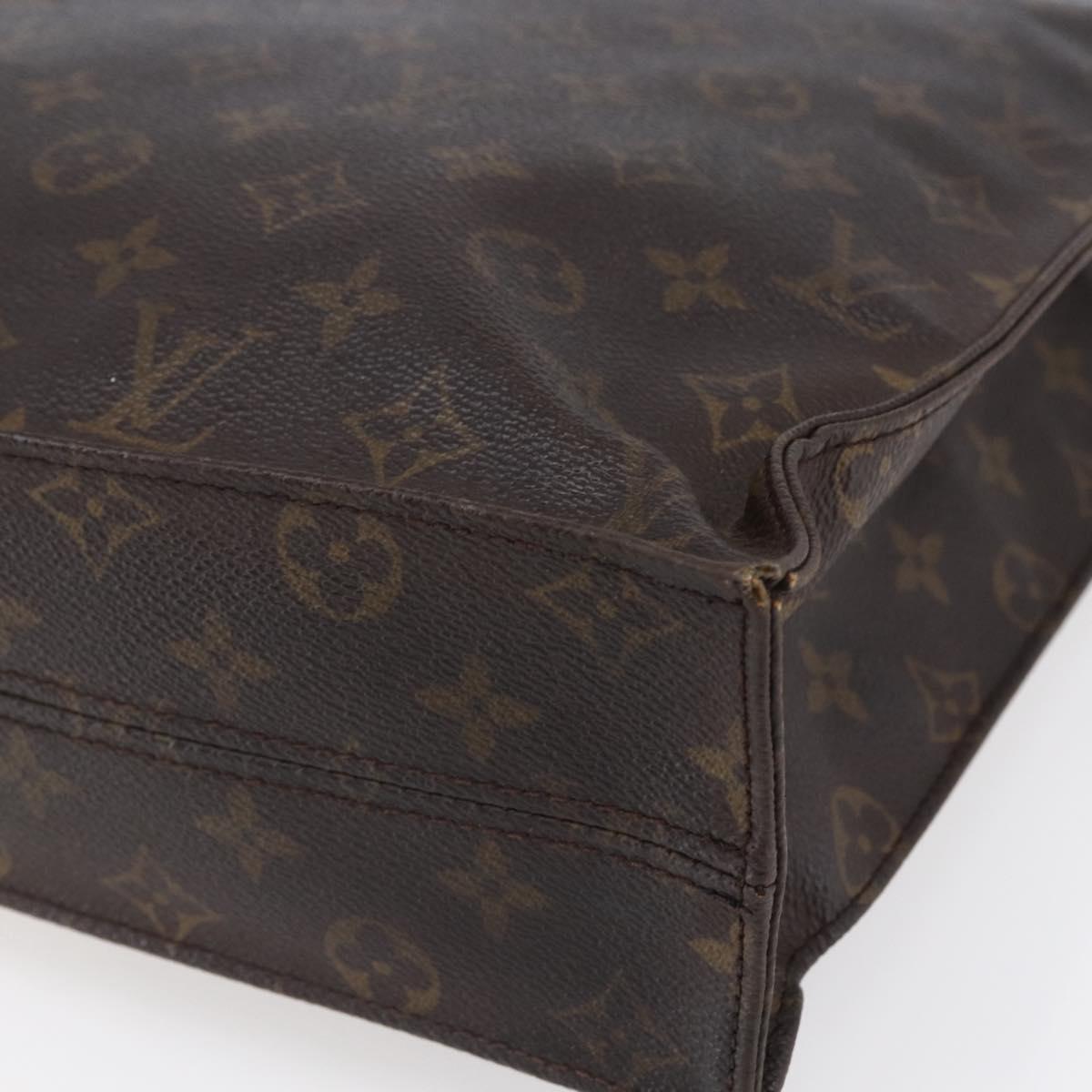 LOUIS VUITTON Monogram Sac Plat Hand Bag M51140 LV Auth bs30690