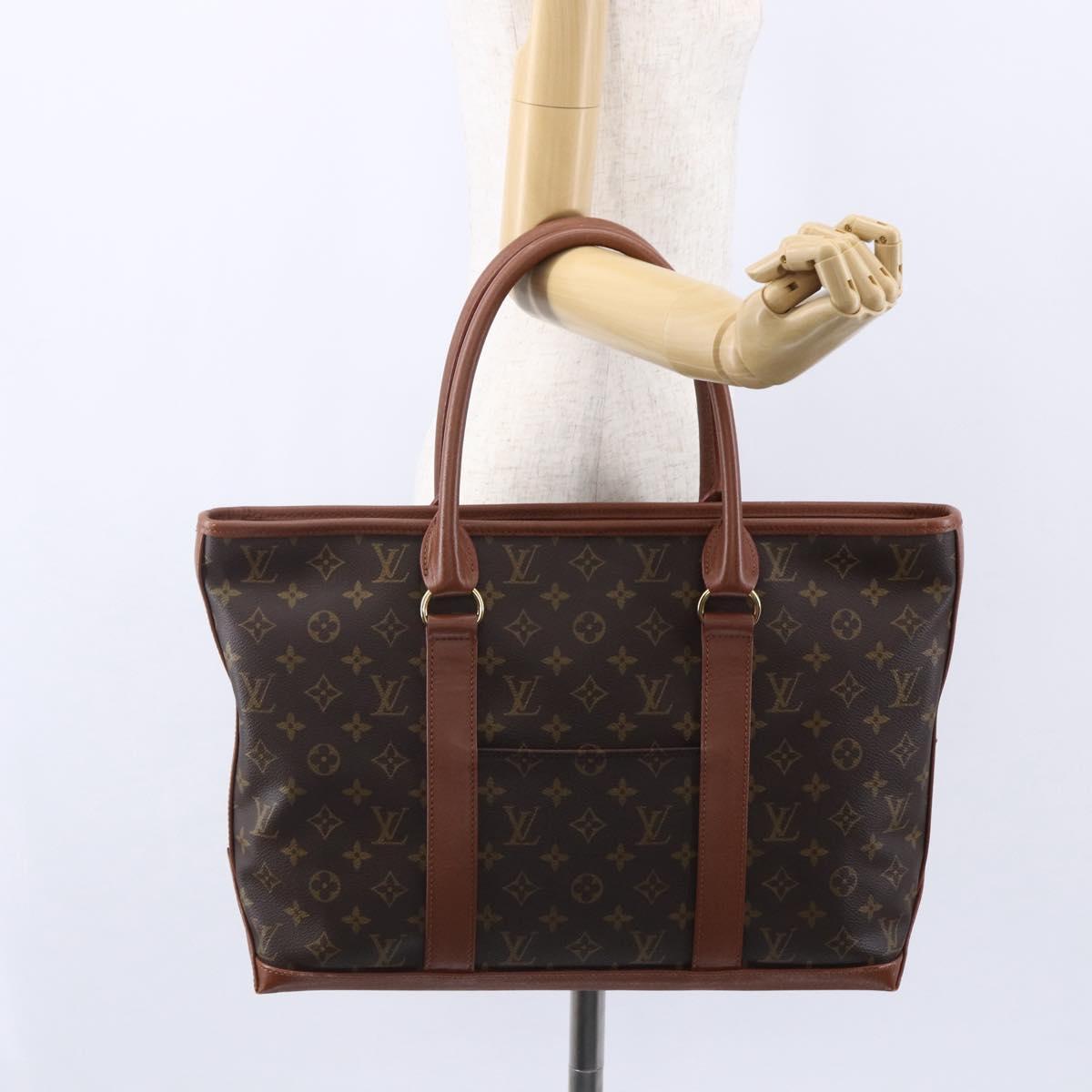 LOUIS VUITTON Monogram Sac Weekend PM Hand Bag M42425 LV Auth bs30691