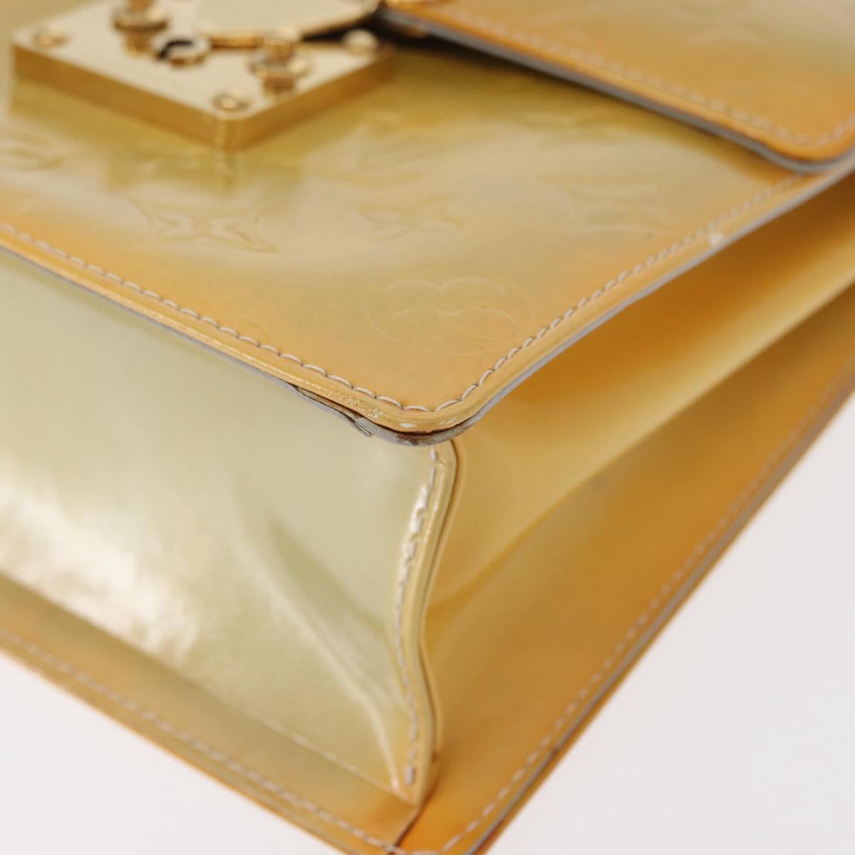 LOUIS VUITTON Monogram Vernis Spring Street Hand Bag Gris M91029 LV Auth bs30694