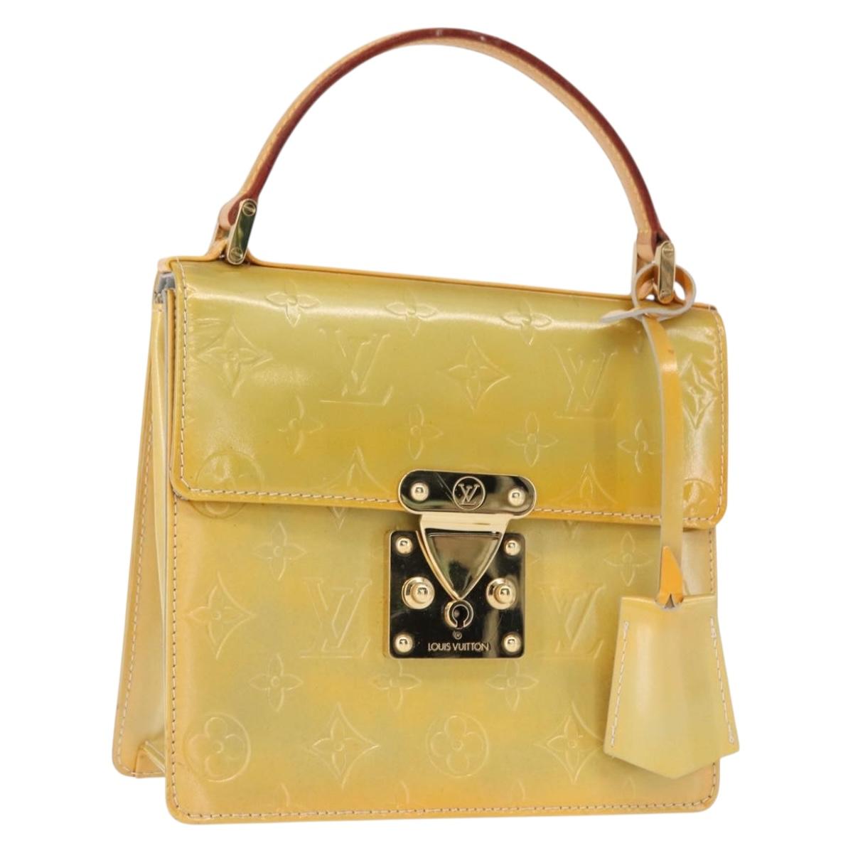 LOUIS VUITTON Monogram Vernis Spring Street Hand Bag Gris M91029 LV Auth bs30694