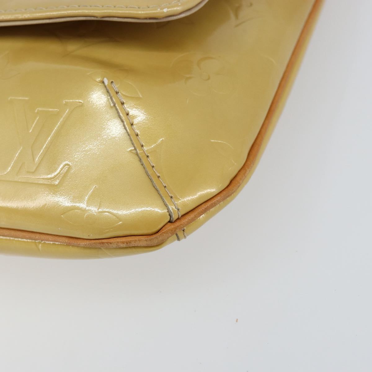 LOUIS VUITTON Monogram Vernis Thompson Street Bag Beige M91301 LV Auth bs30695