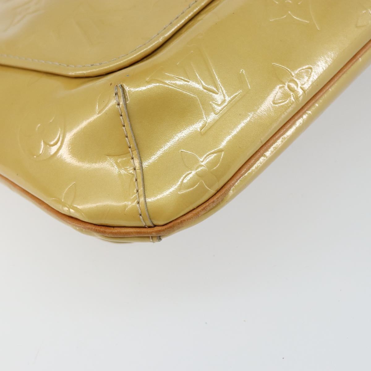 LOUIS VUITTON Monogram Vernis Thompson Street Bag Beige M91301 LV Auth bs30695