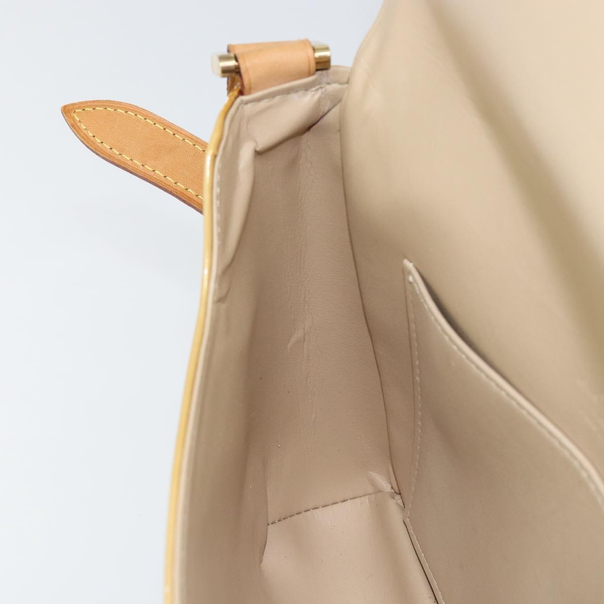 LOUIS VUITTON Monogram Vernis Thompson Street Bag Beige M91301 LV Auth bs30695