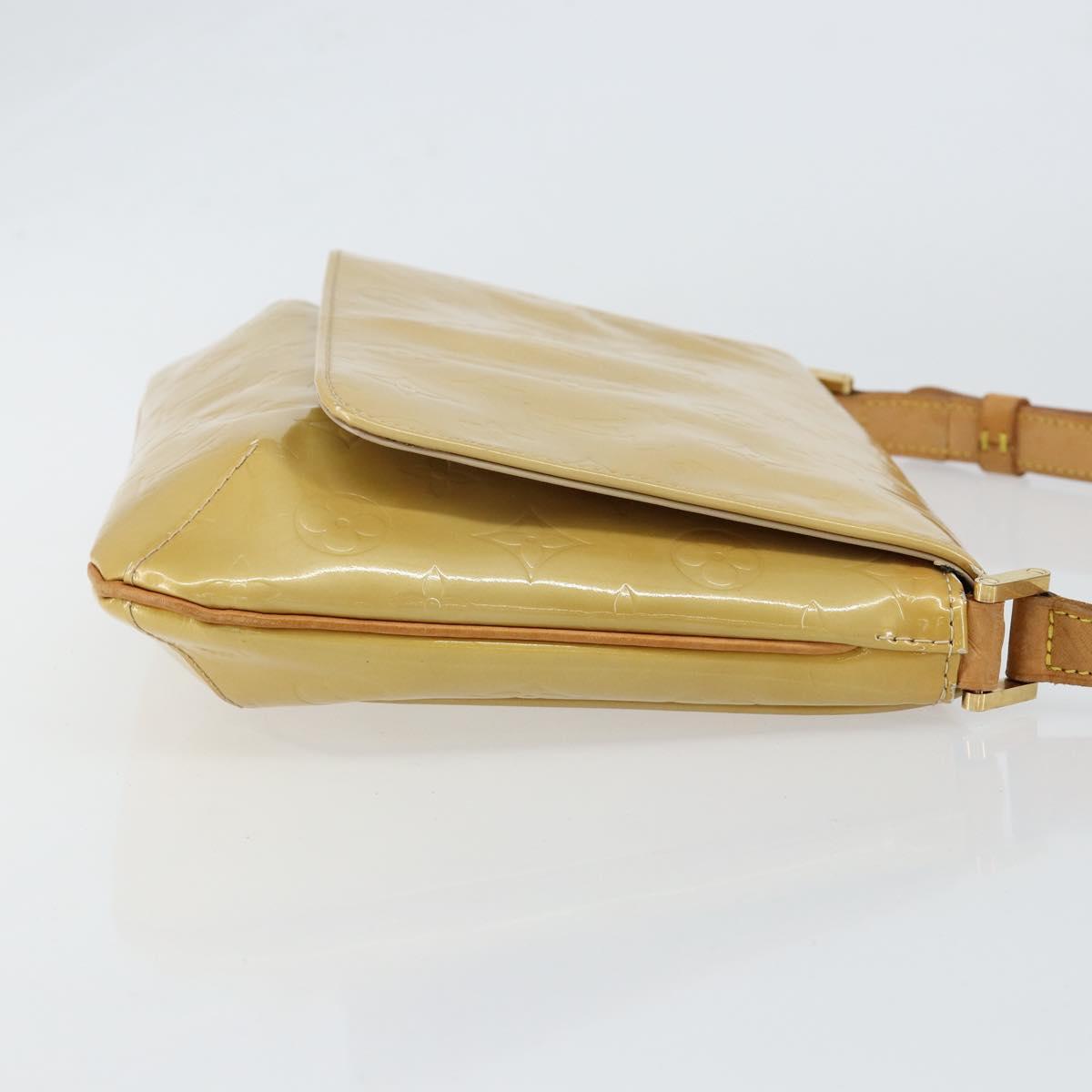 LOUIS VUITTON Monogram Vernis Thompson Street Bag Beige M91301 LV Auth bs30695