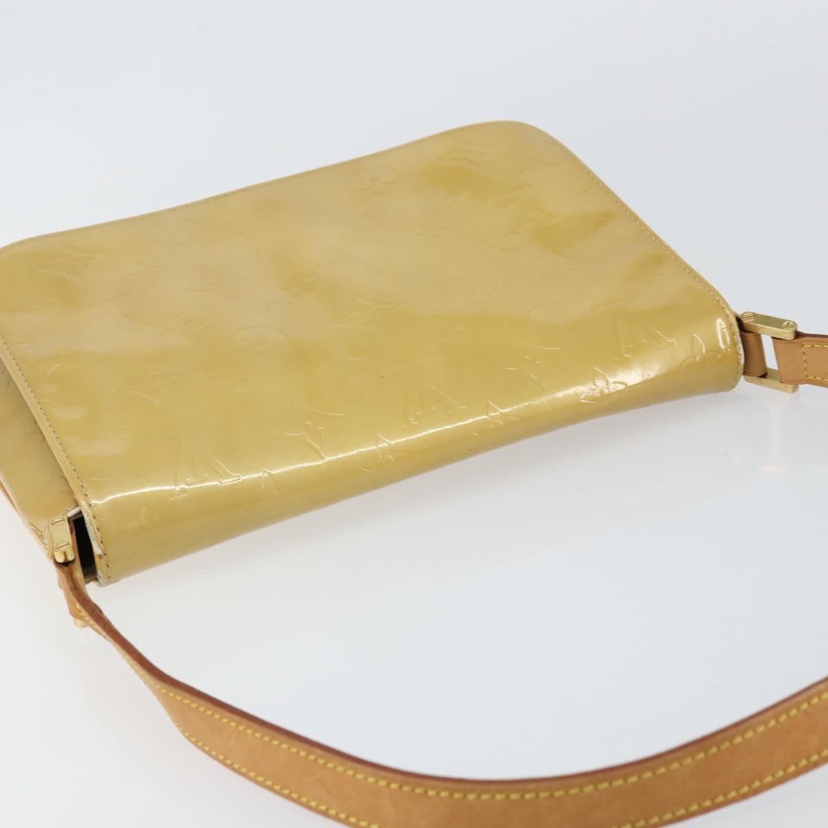 LOUIS VUITTON Monogram Vernis Thompson Street Bag Beige M91301 LV Auth bs30695