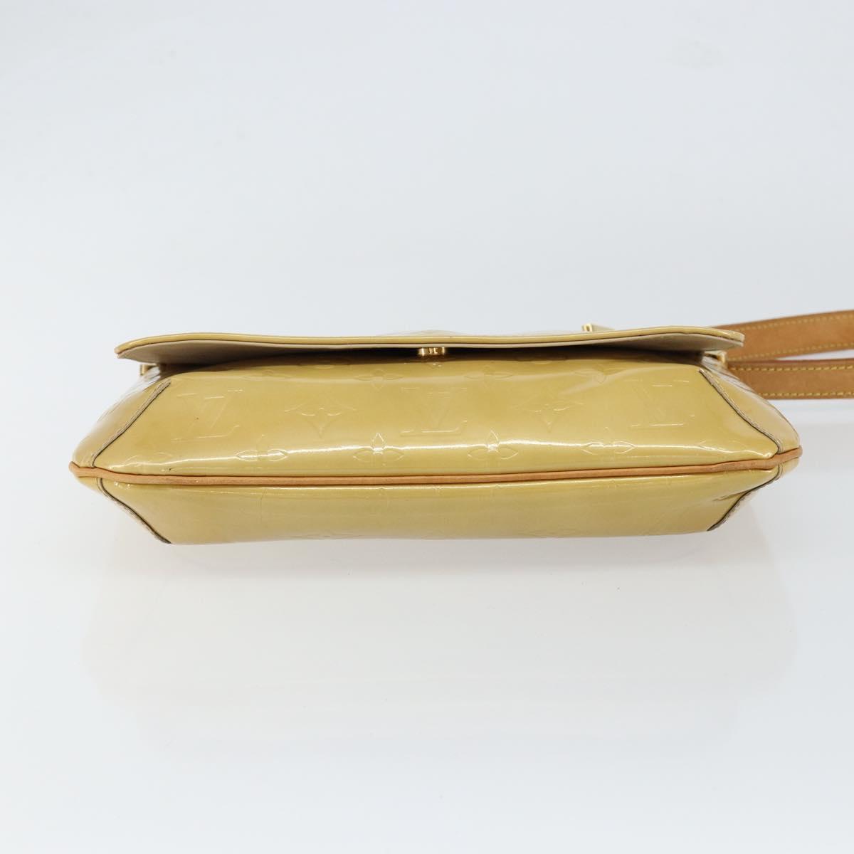 LOUIS VUITTON Monogram Vernis Thompson Street Bag Beige M91301 LV Auth bs30695