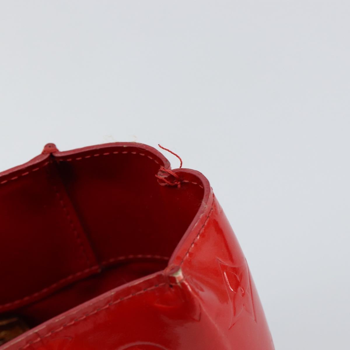 LOUIS VUITTON Monogram Vernis Reade PM Hand Bag Red Rouge M91088 LV Auth bs30698