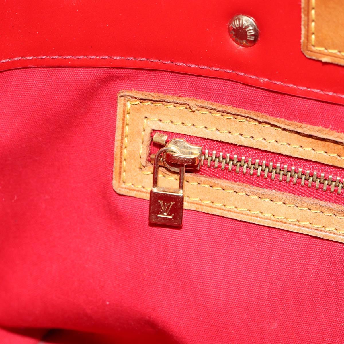LOUIS VUITTON Monogram Vernis Reade PM Hand Bag Red Rouge M91088 LV Auth bs30698