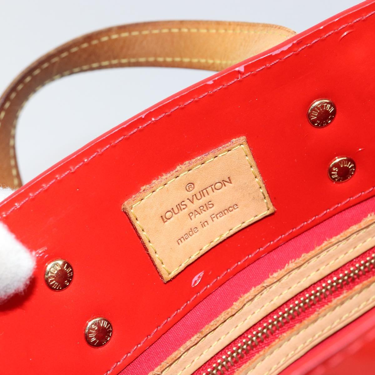 LOUIS VUITTON Monogram Vernis Reade PM Hand Bag Red Rouge M91088 LV Auth bs30699