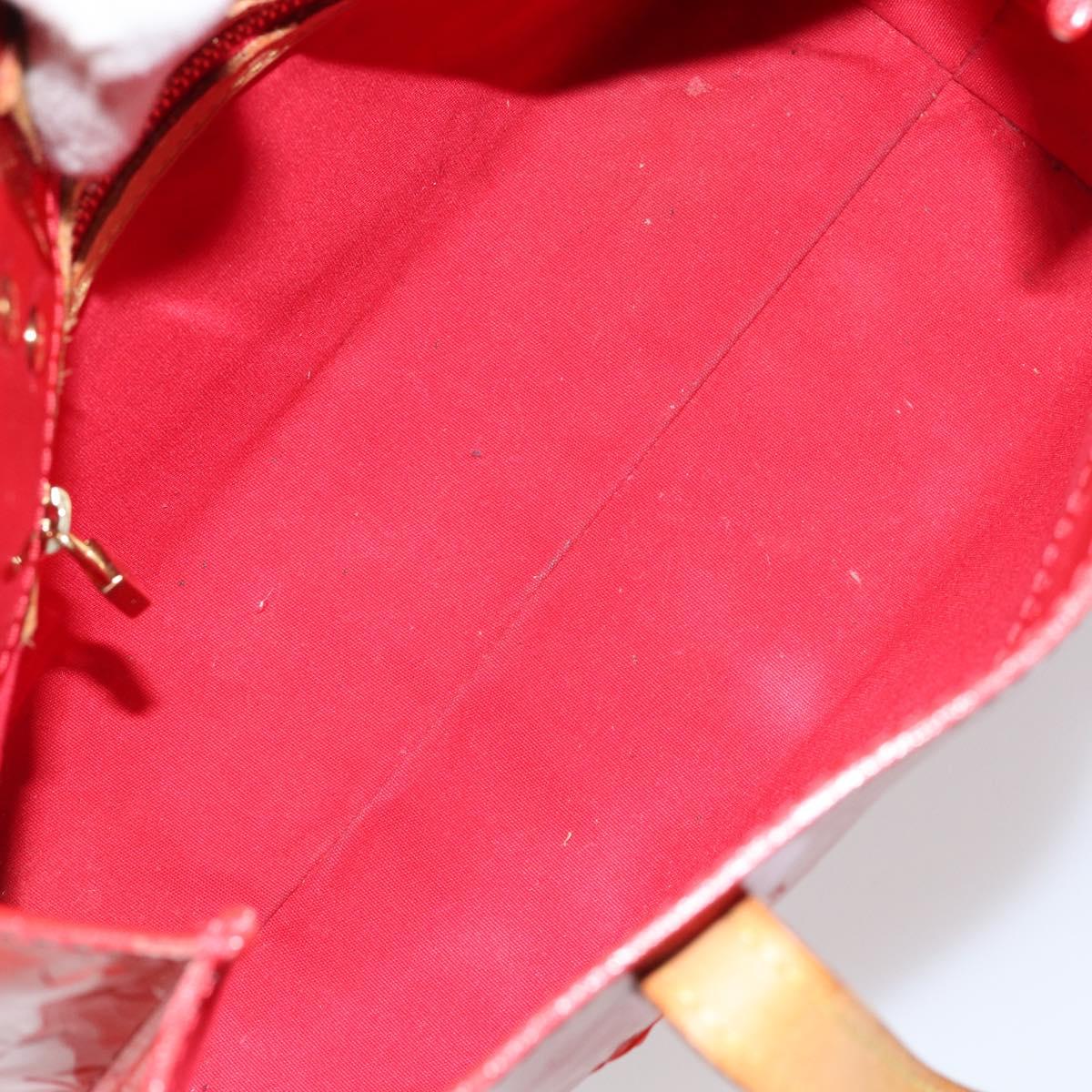 LOUIS VUITTON Monogram Vernis Reade PM Hand Bag Red Rouge M91088 LV Auth bs30699