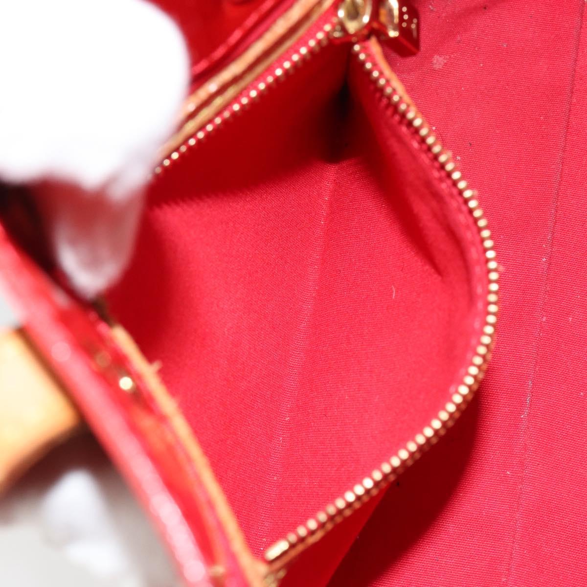 LOUIS VUITTON Monogram Vernis Reade PM Hand Bag Red Rouge M91088 LV Auth bs30699
