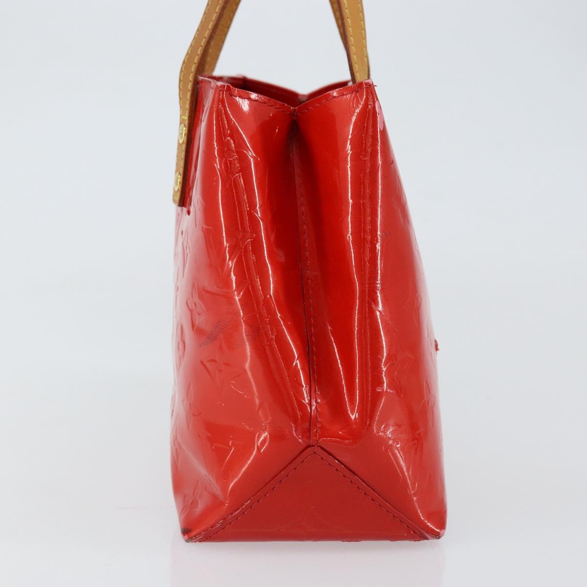 LOUIS VUITTON Monogram Vernis Reade PM Hand Bag Red Rouge M91088 LV Auth bs30699