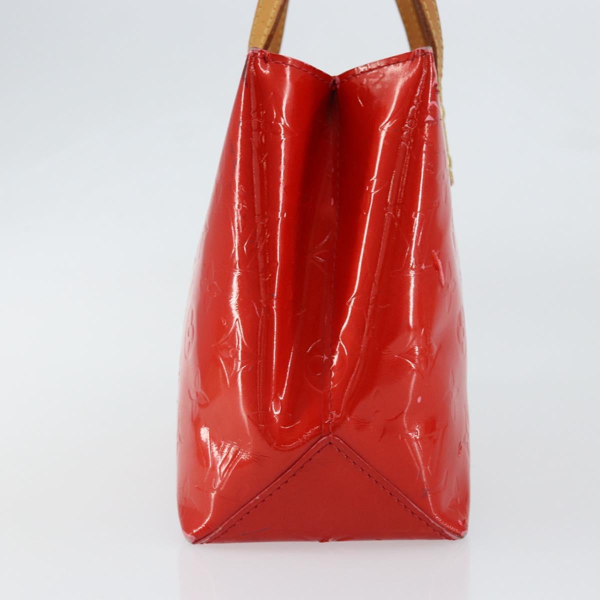 LOUIS VUITTON Monogram Vernis Reade PM Hand Bag Red Rouge M91088 LV Auth bs30699