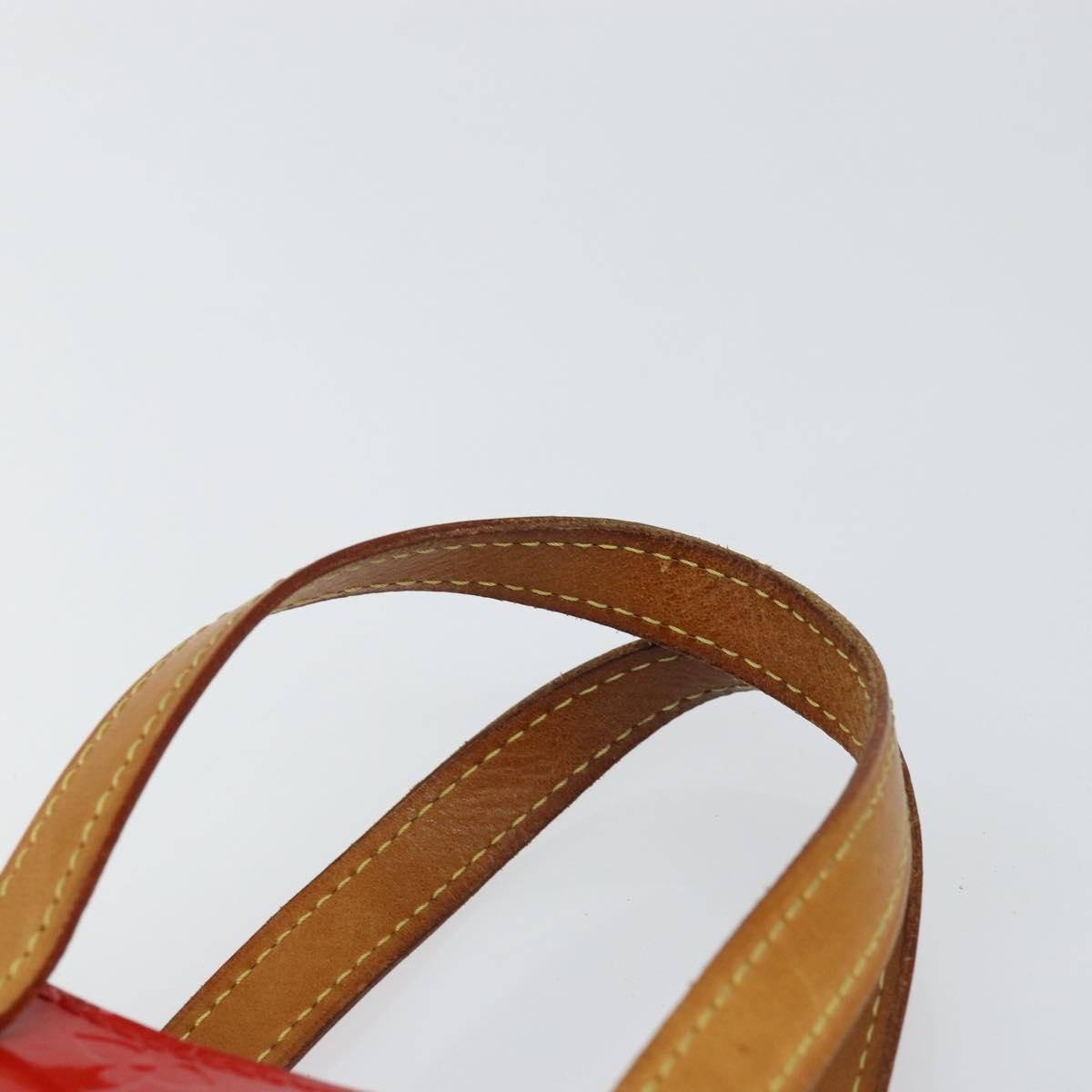LOUIS VUITTON Monogram Vernis Reade PM Hand Bag Red Rouge M91088 LV Auth bs30699