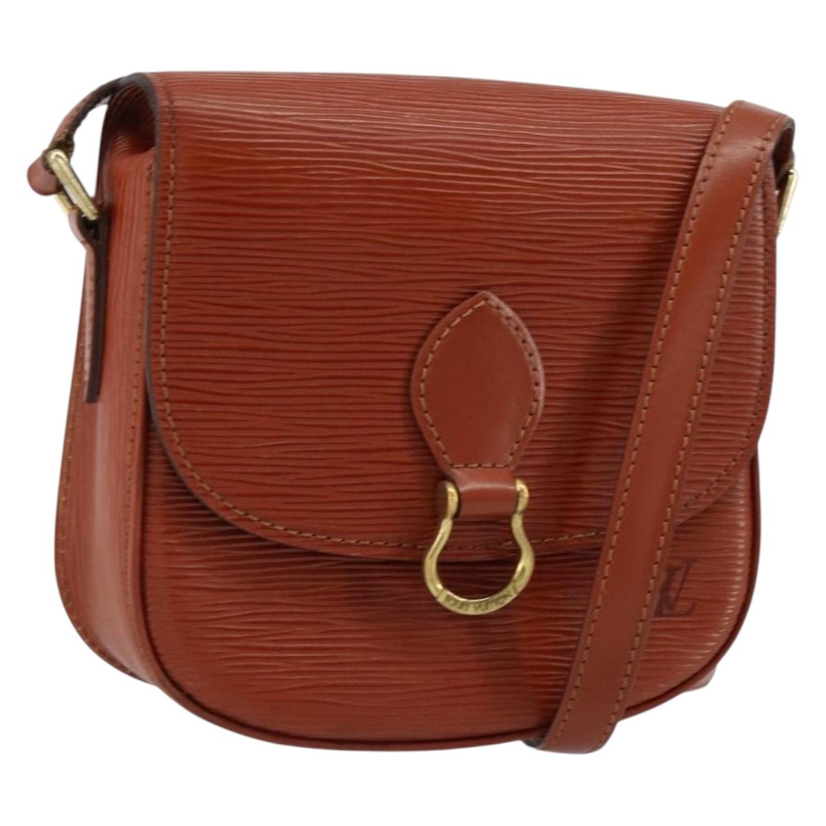 LOUIS VUITTON Epi Saint Cloud PM Shoulder Bag Brown M52213 LV Auth bs30702