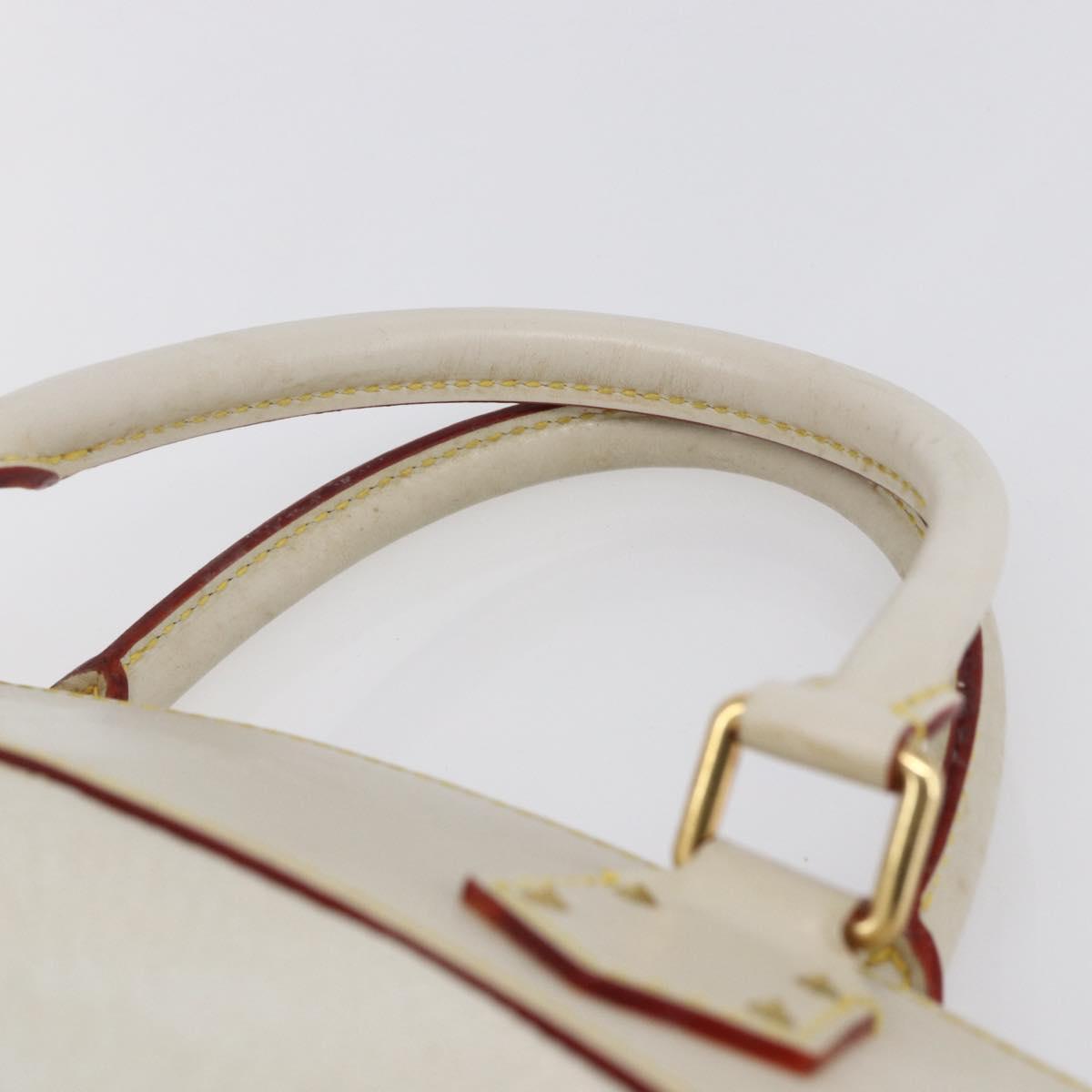 LOUIS VUITTON Suhari Rock It PM Hand Bag White M91887 LV Auth bs30703