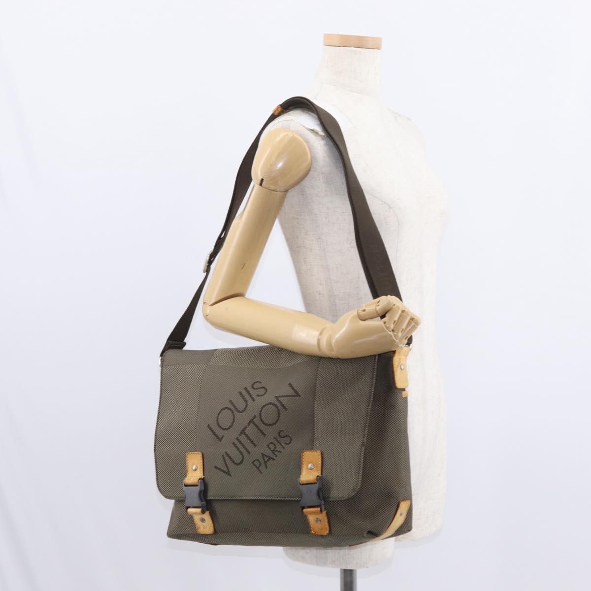 LOUIS VUITTON Damier Geant Roux Shoulder Bag Tail M93077 LV Auth bs30705