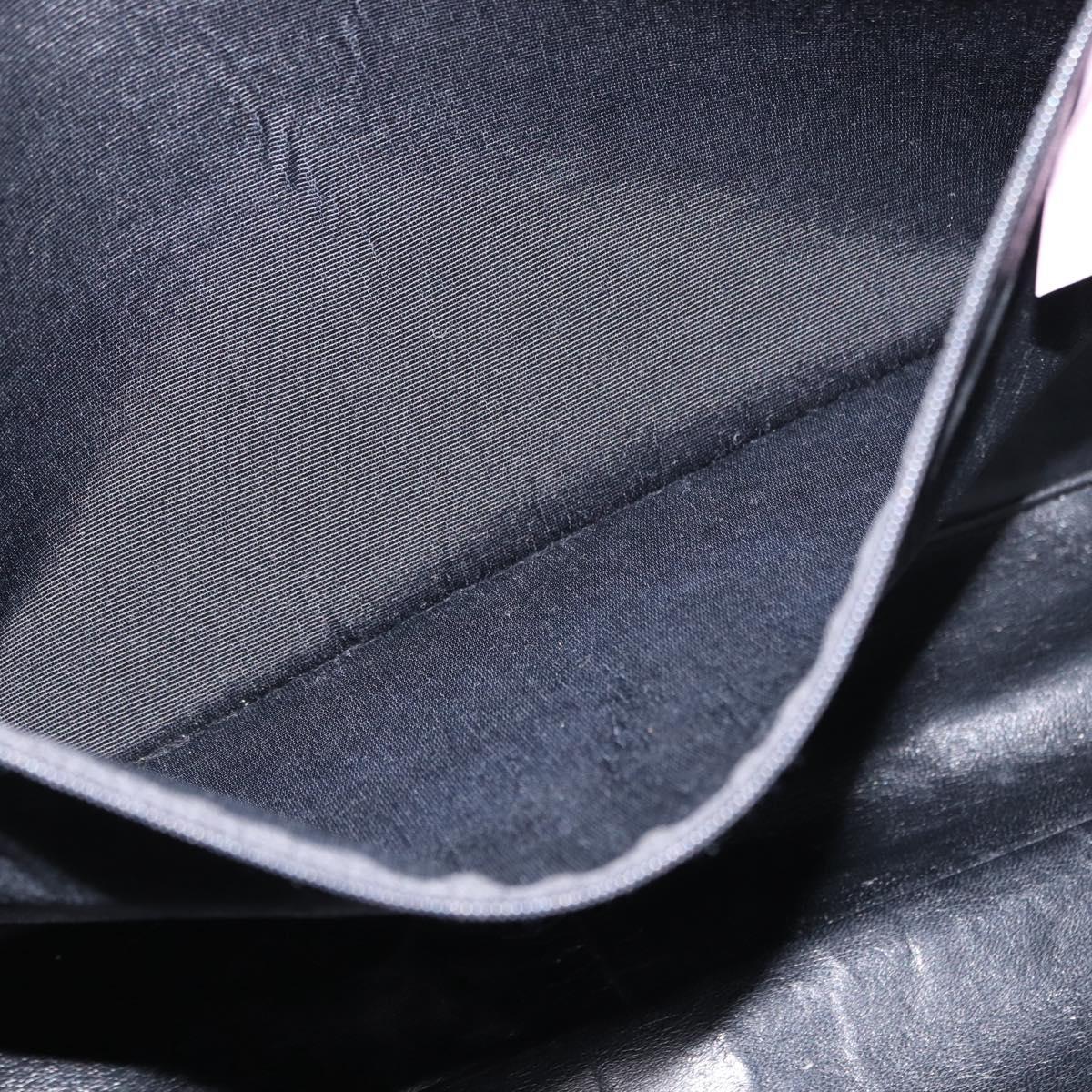 CHANEL COCO Mark Tote Bag Caviar Skin Black Gold CC Auth bs30707