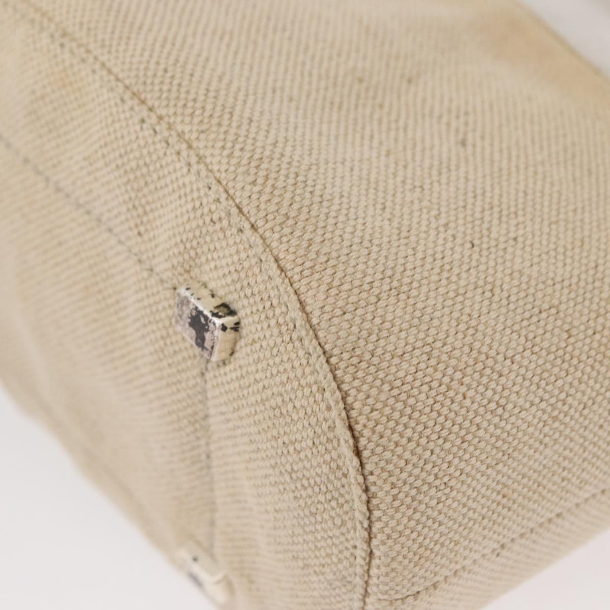 PRADA Hand Bag Vinyl Clear Beige Auth bs30723