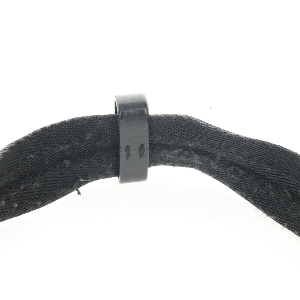 PRADA Shoulder Bag Nylon Black Silver Auth bs30726