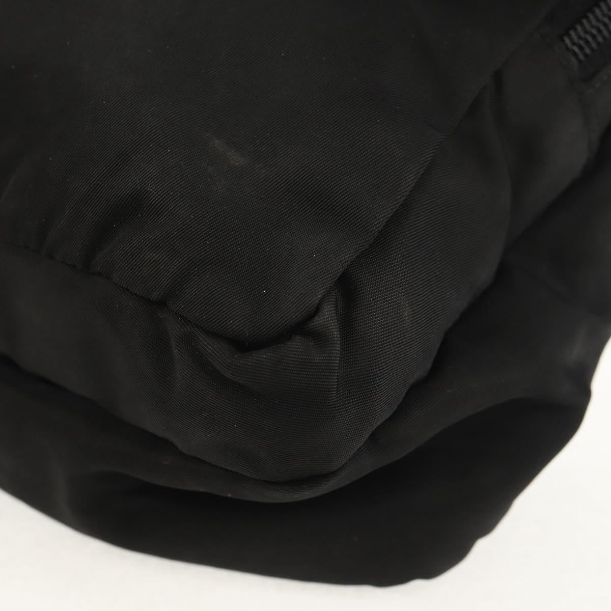 PRADA Shoulder Bag Nylon Black Silver Auth bs30726