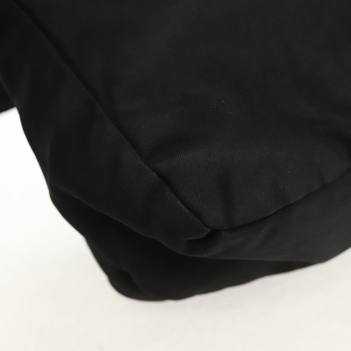 PRADA Shoulder Bag Nylon Black Silver Auth bs30726