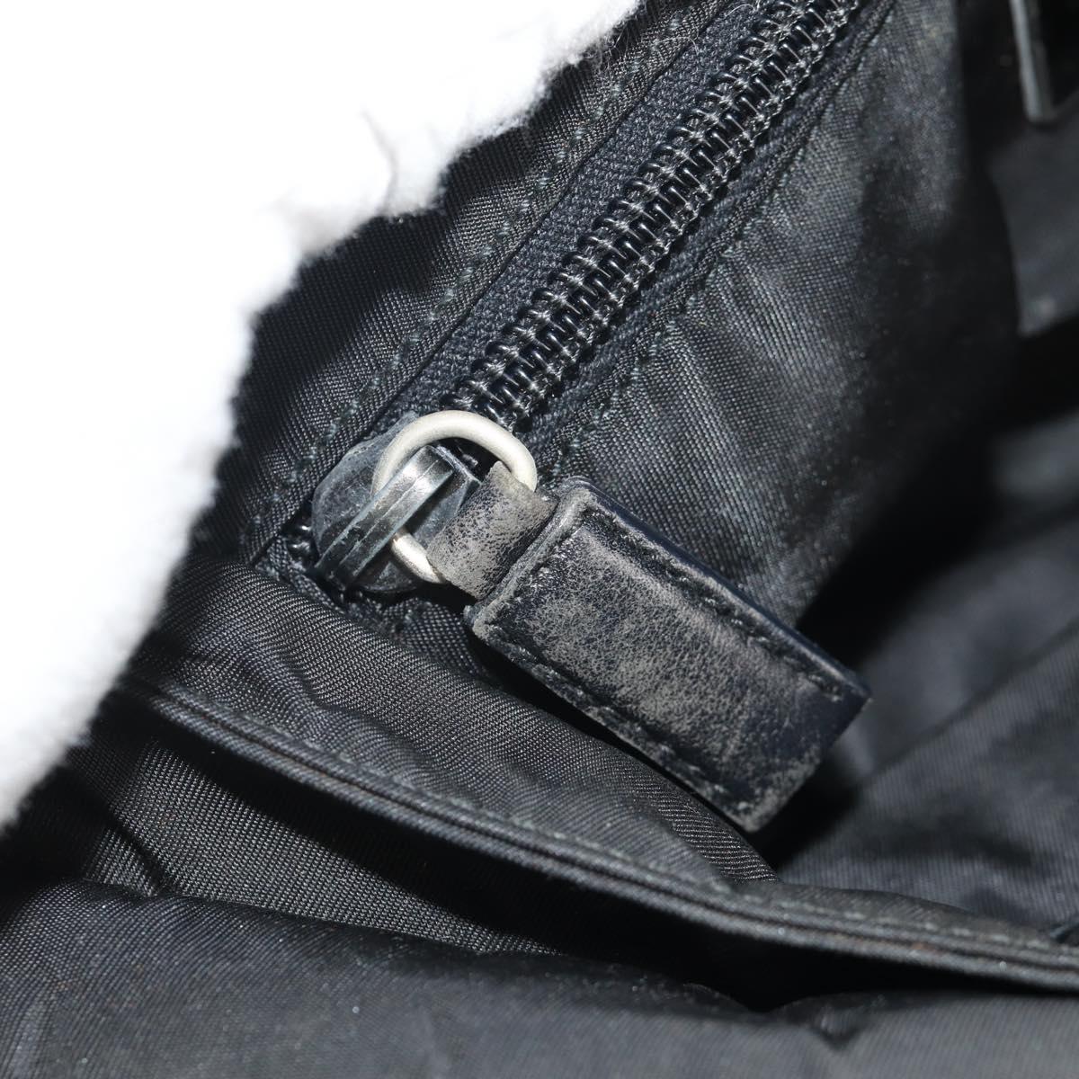 PRADA Shoulder Bag Nylon Black Silver Auth bs30726