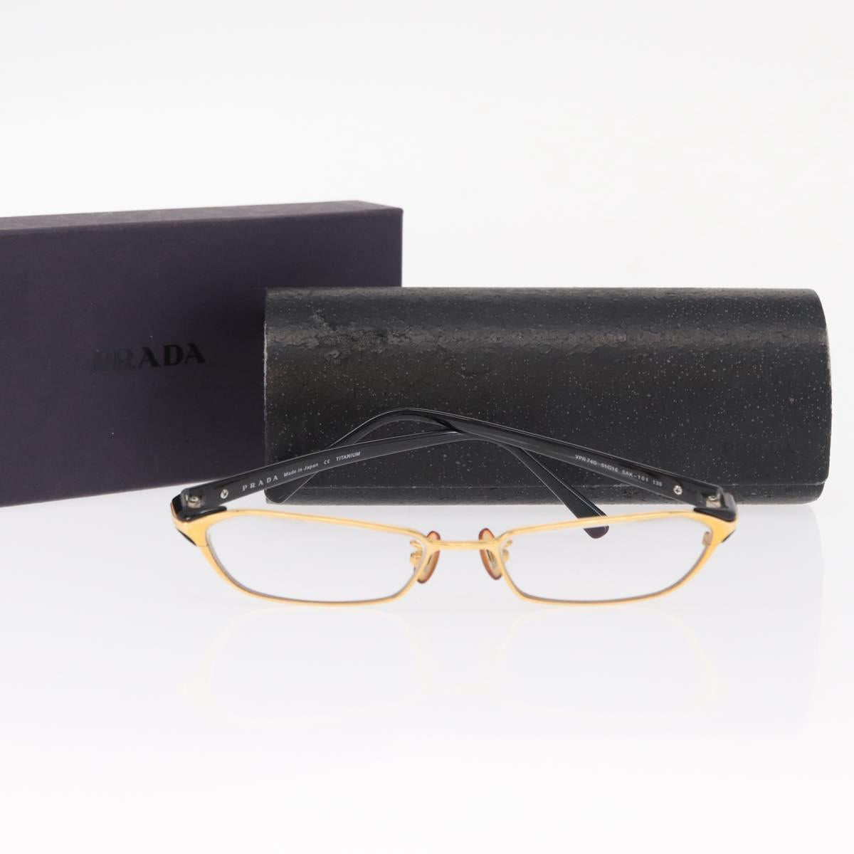 PRADA Glasses plastic Black Auth bs30729