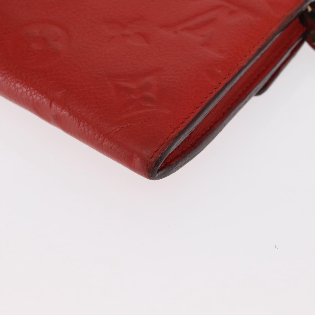 LOUIS VUITTON Empreinte Portefeuille Curies Wallet Orange M60302 Auth bs30737