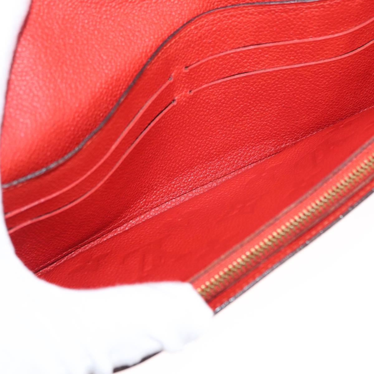 LOUIS VUITTON Empreinte Portefeuille Curies Wallet Orange M60302 Auth bs30737