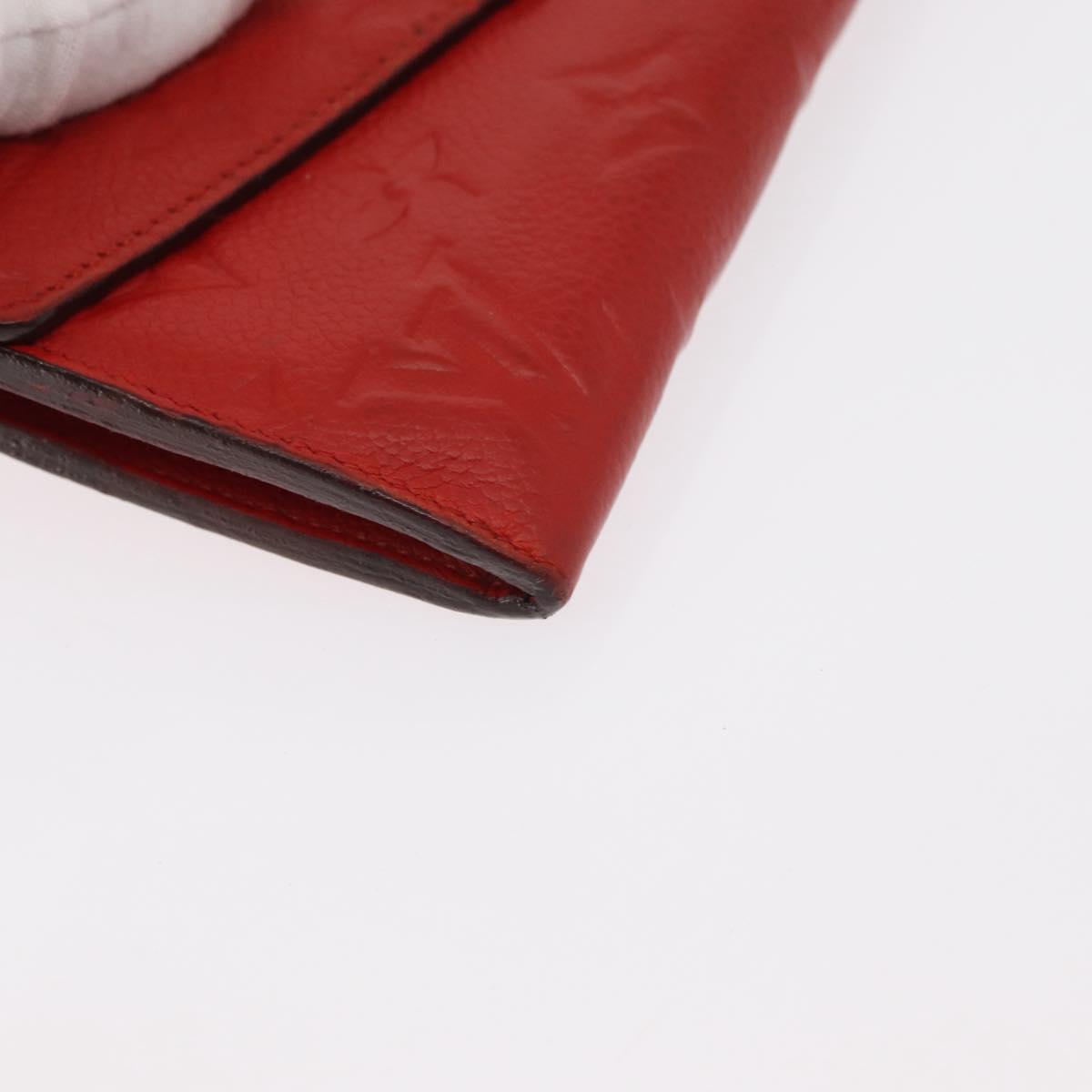 LOUIS VUITTON Empreinte Portefeuille Curies Wallet Orange M60302 Auth bs30737