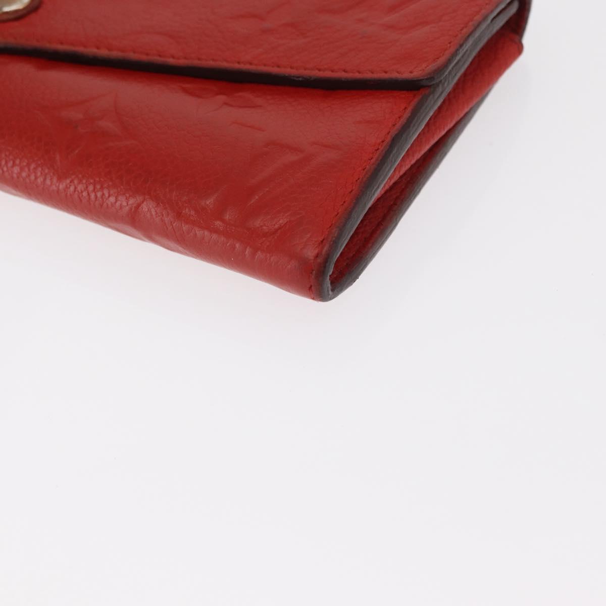 LOUIS VUITTON Empreinte Portefeuille Curies Wallet Orange M60302 Auth bs30737