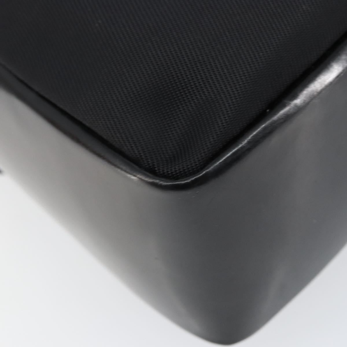 GUCCI Bamboo Hand Bag Leather Black Silver 000 0575 Auth bs30743