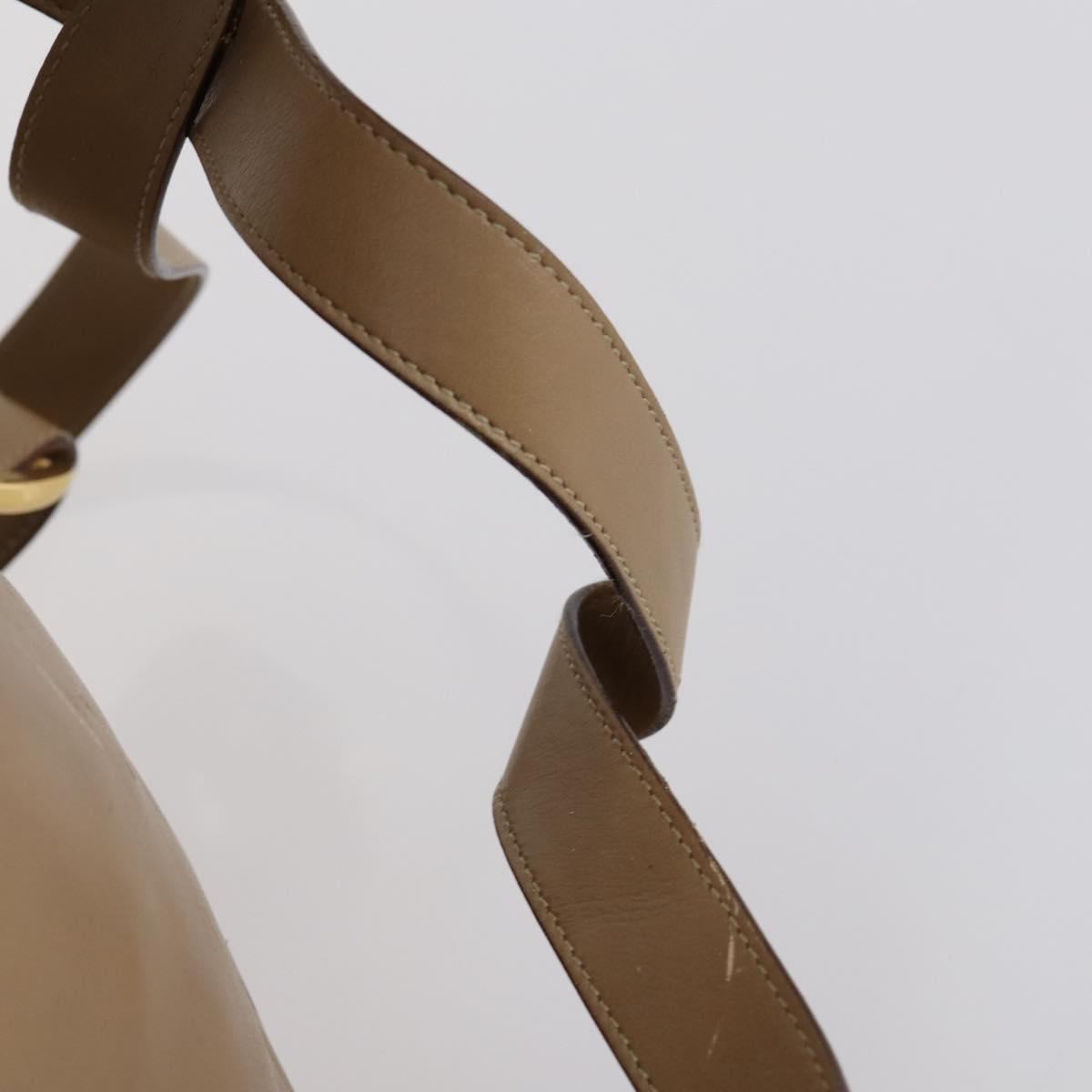 GUCCI Bamboo Backpack Leather Beige Gold 003 2855 0043 0 Auth bs30754