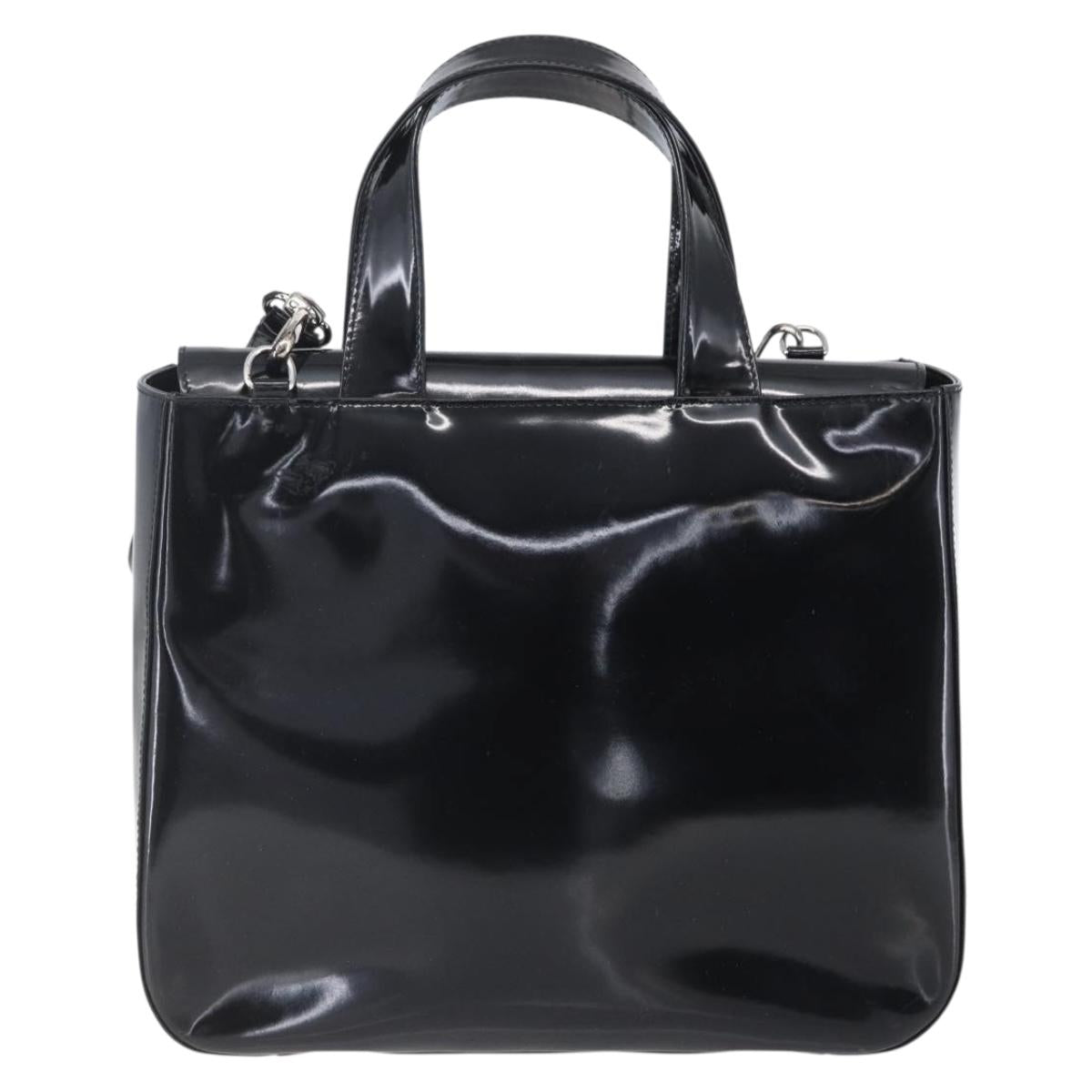GUCCI Soho Hand Bag Patent leather Black 000 1013 0504 Auth bs30758