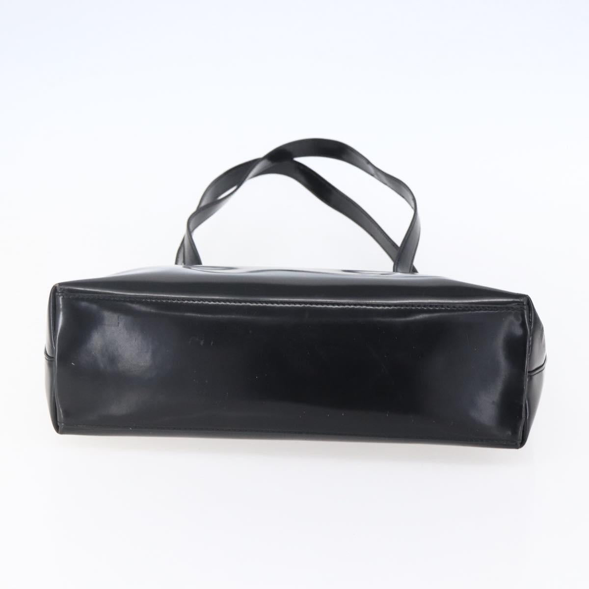 GUCCI Shoulder Bag Patent leather Black Gold 002 2058 0480 0 Auth bs30759