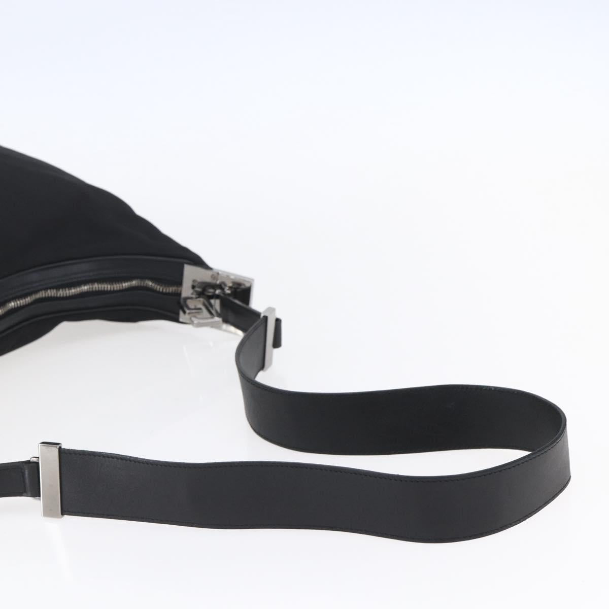 GUCCI Shoulder Bag Nylon Black Silver 001 3341 Auth bs30761