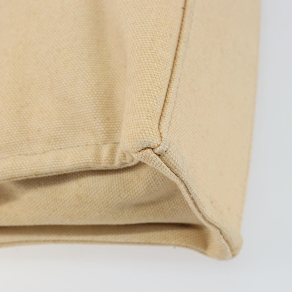 BURBERRY Nova Check Blue Label Tote Bag Nylon Beige Silver Auth bs30763