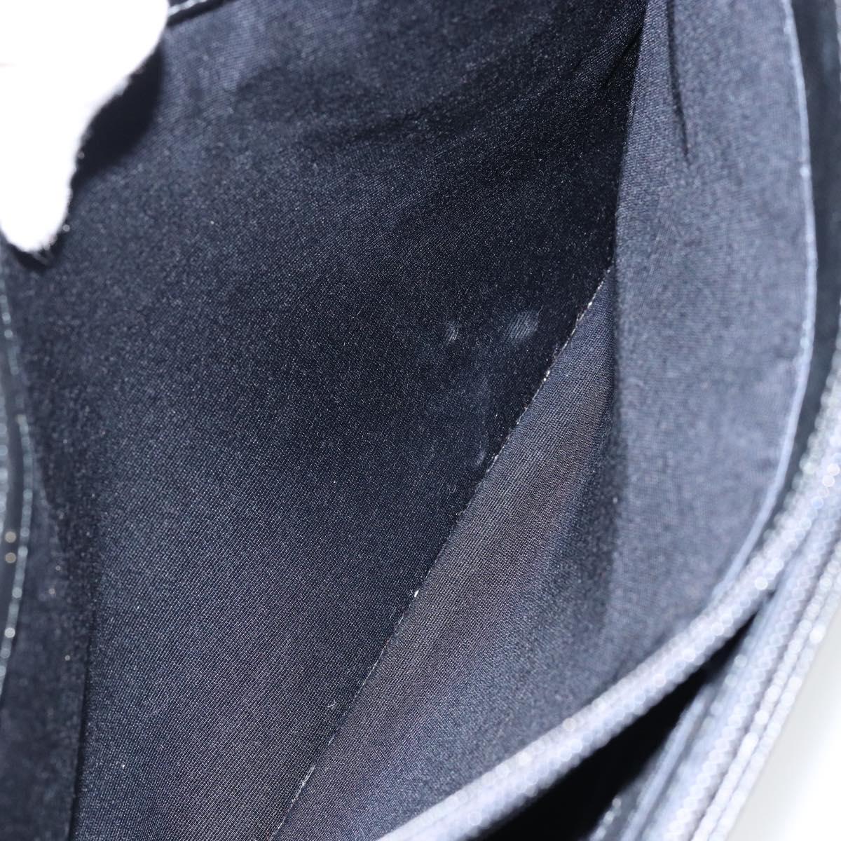 BURBERRY Hand Bag Leather Black Gold Auth bs30770