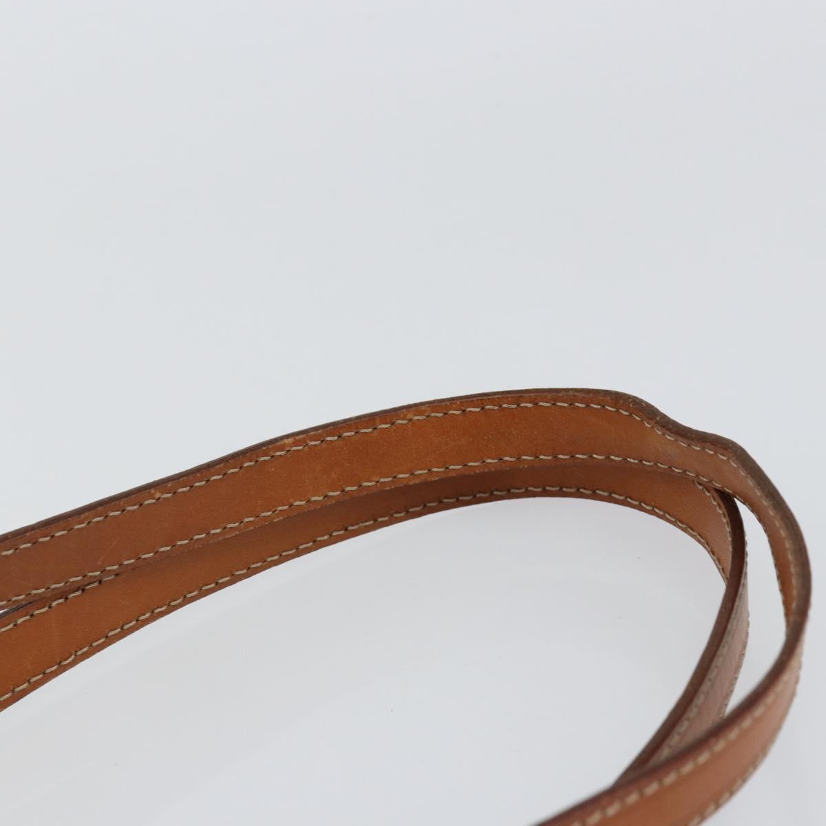 CELINE Macadam Canvas Tote Bag PVC Leather Brown Gold Auth bs30785