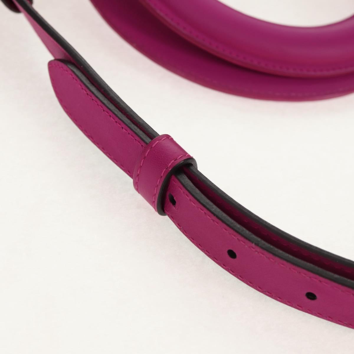 Christian Dior Diorissimo Hand Bag Leather 2way Purple Silver Auth bs30787