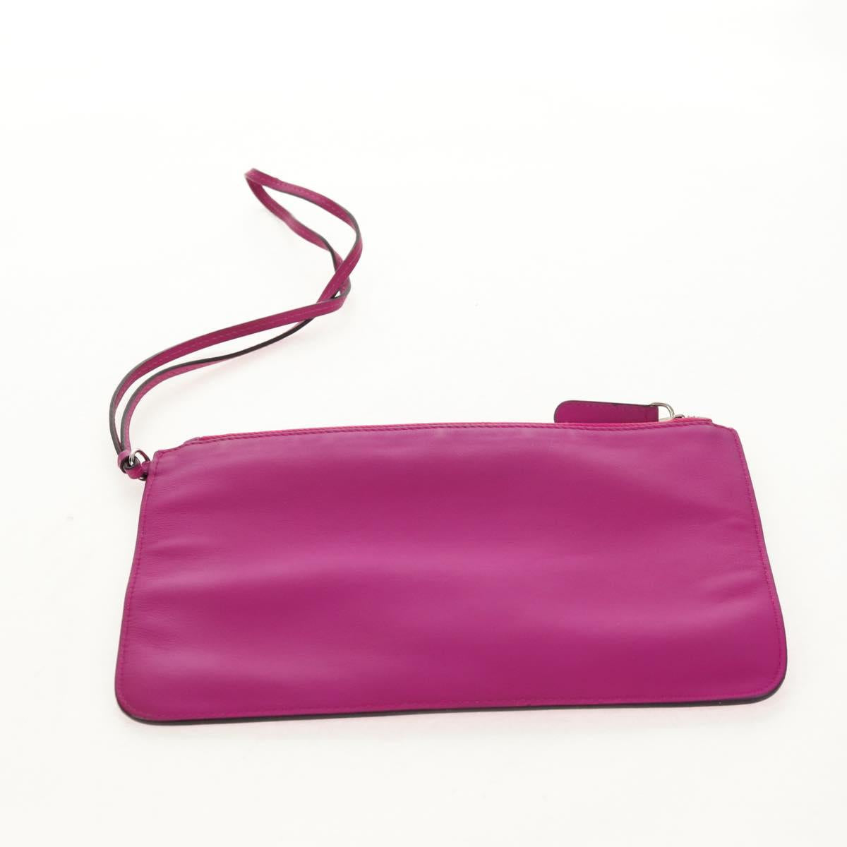 Christian Dior Diorissimo Hand Bag Leather 2way Purple Silver Auth bs30787